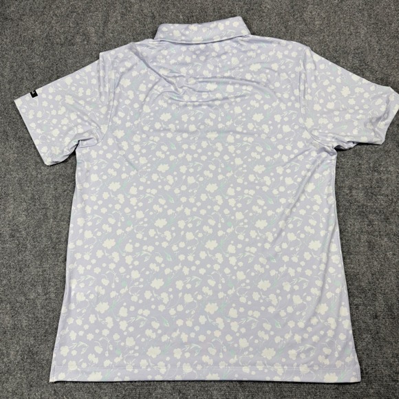 Bad Birdie Core Polo Baby Lush Floral Print Golf Shirt Men's Size L - Picture 8 of 9